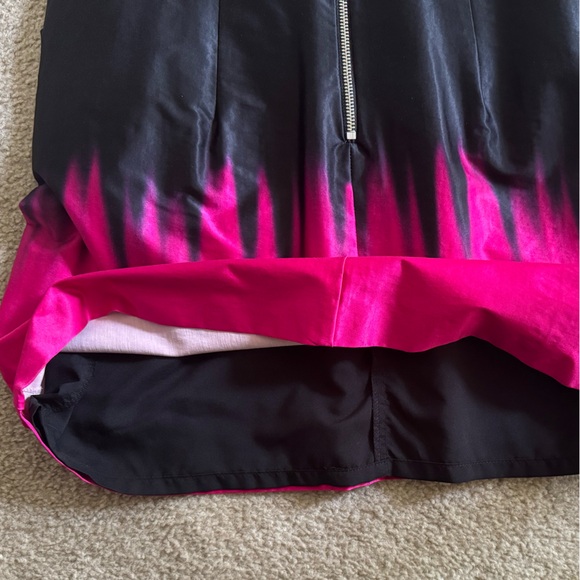 Milly Coco Dress, Black, Pink, Exposed Zipper, Pockets, Sleeveless, 8, Worn Once - Picture 6 of 7